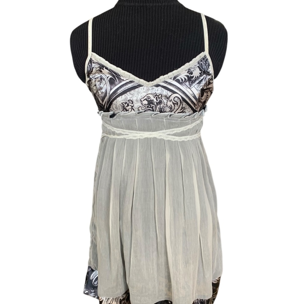 Alberto Makali Black and White Mini Dress with Sweetheart Neckline Silk blend - Picture 13 of 14
